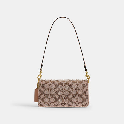 CFQ99-Soft Tabby Shoulder Bag 20 in Crystal Signature Jacquard-B4/Mushroom