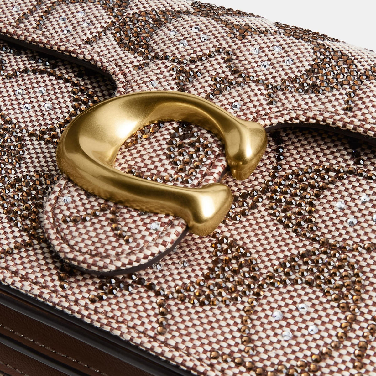 CFQ99-Soft Tabby Shoulder Bag 20 in Crystal Signature Jacquard-B4/Mushroom