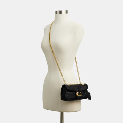 CFR07-Tabby Shoulder Bag 20 with Quilting-B4/Black