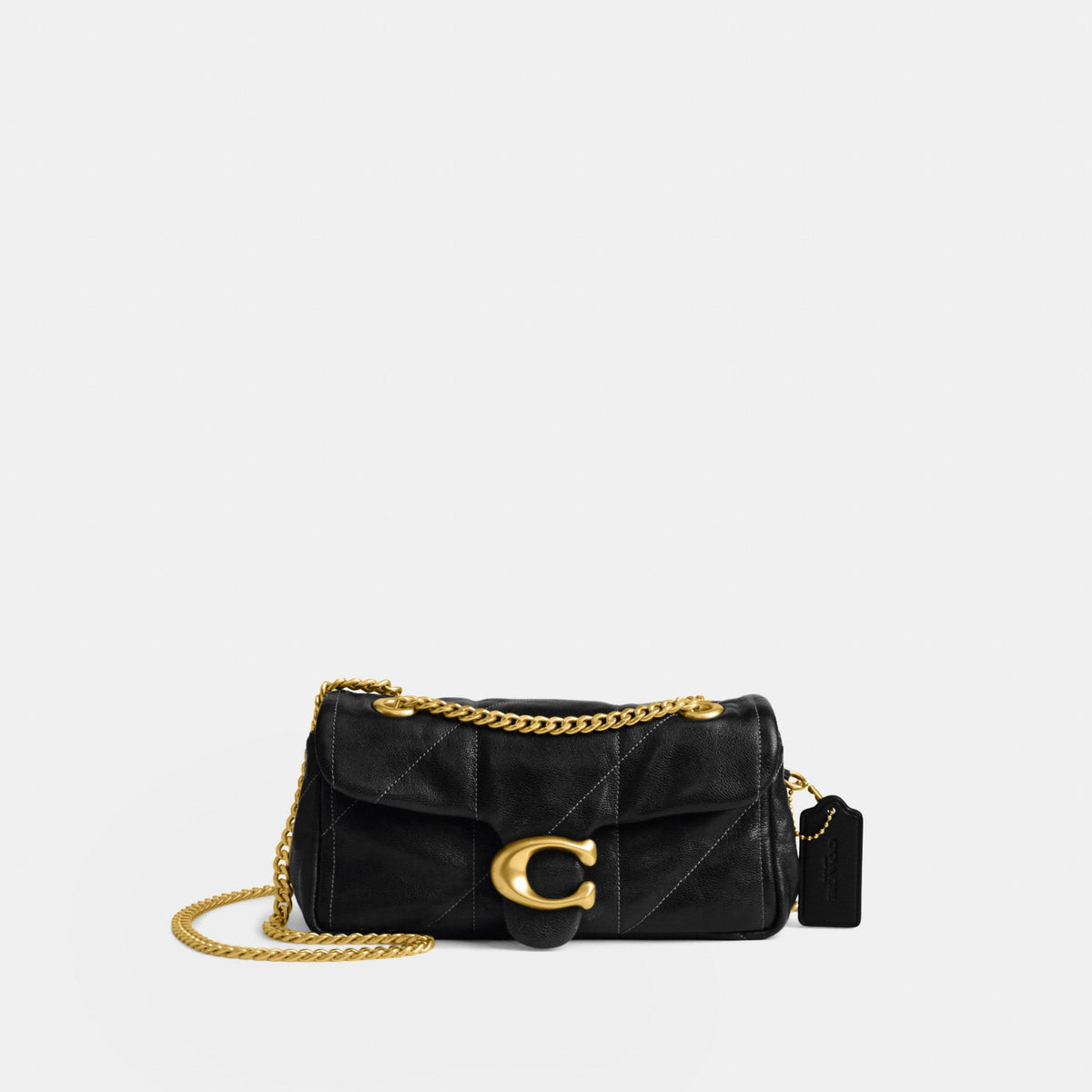 CFR07-Tabby Shoulder Bag 20 with Quilting-B4/Black