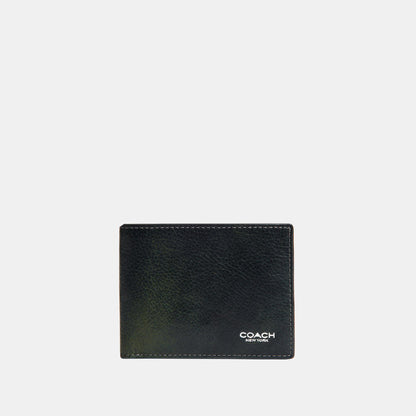 CFS44-Slim Billfold Wallet-Navy/Green