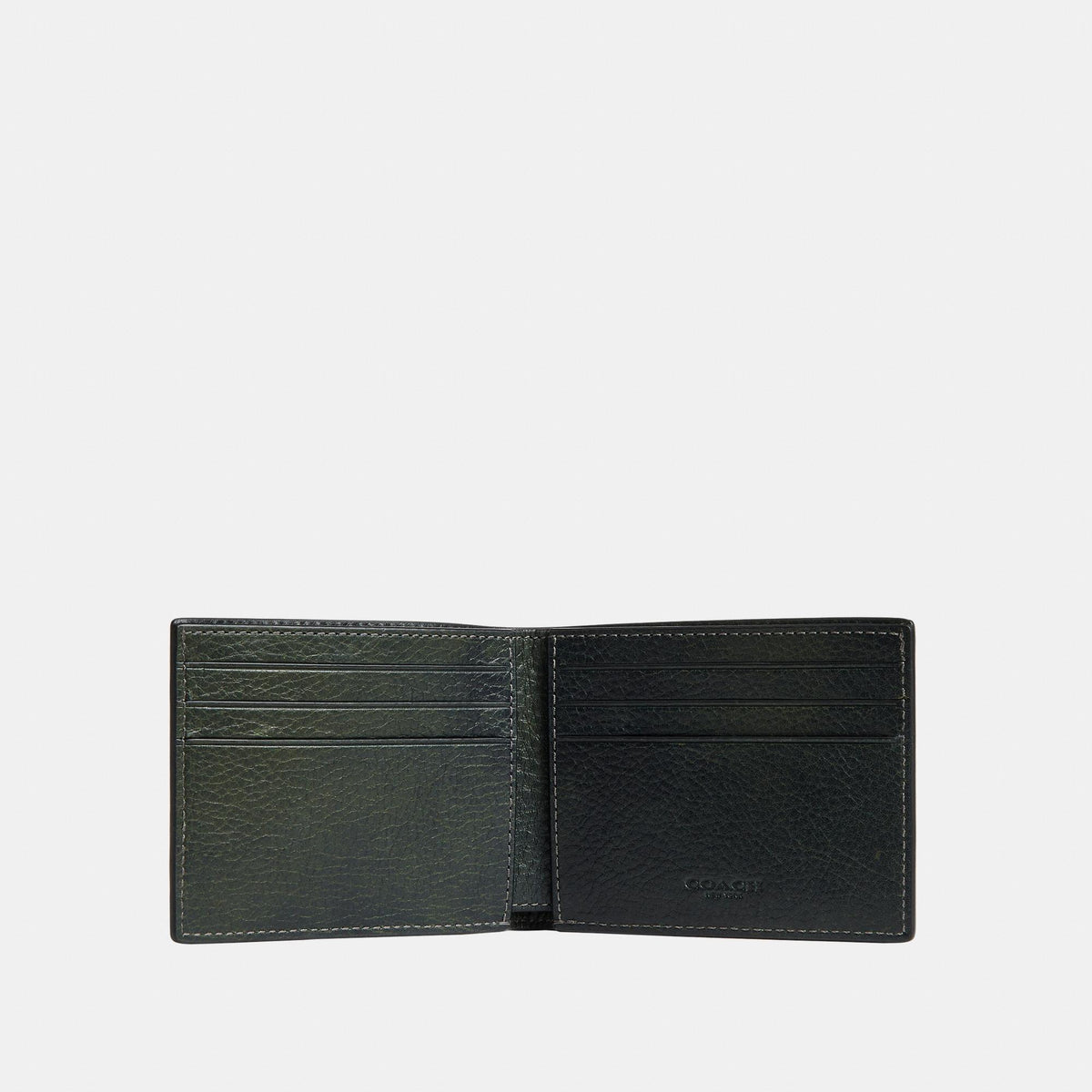 CFS44-Slim Billfold Wallet-Navy/Green