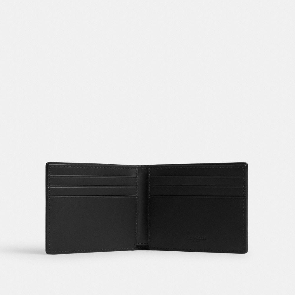 CFS46-Slim Billfold Wallet in Signature Upcraftedleather-Black Signature