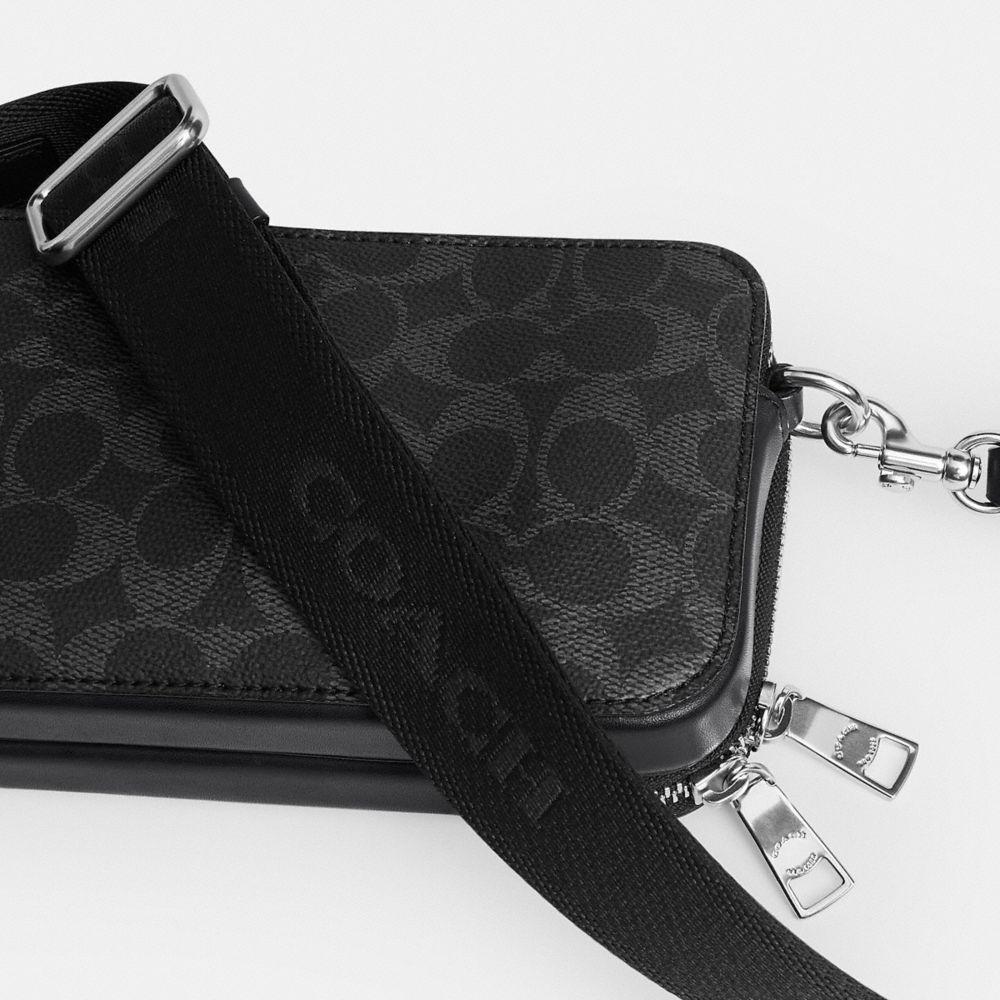 CFT68-Clinton Crossbody Bag in Signature Upcraftedleather-Black Signature