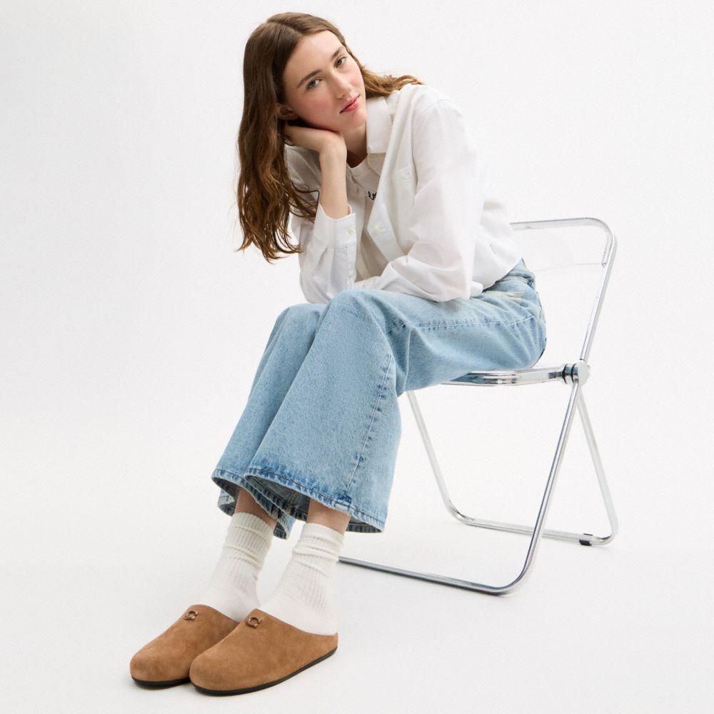 CFU68-Sculpted C Soft Mule-Coconut