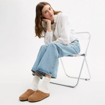 CFU68-Sculpted C Soft Mule-Coconut