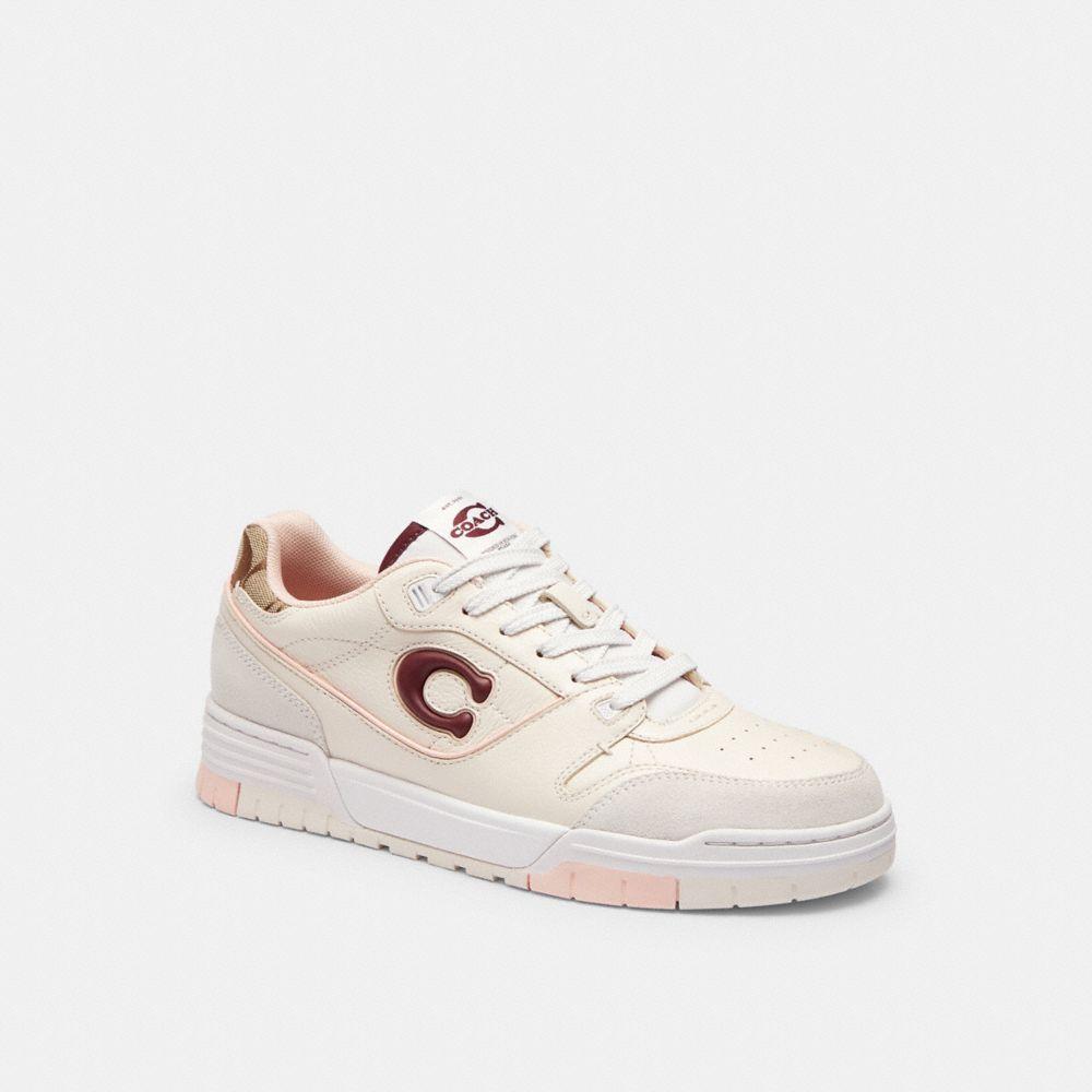 CFW82-Soho Sneaker with Signature Jacquard-Chalk/Dark Cherry