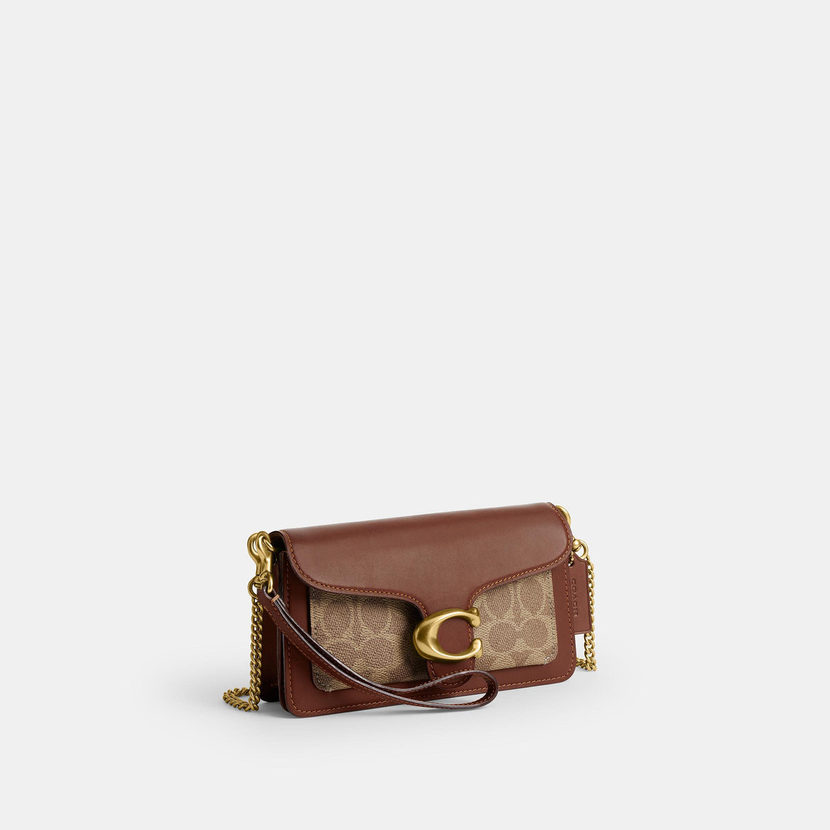 CFX86-Tabby Chain Crossbody Bag 19 in Signature Upcraftedleather-B4/Tan Brown