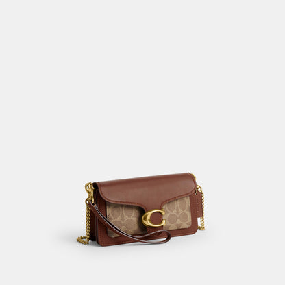 CFX86-Tabby Chain Crossbody Bag 19 in Signature Upcraftedleather-B4/Tan Brown