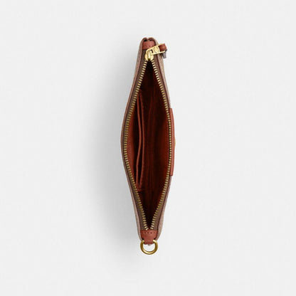 CFX90-Essential Small Wristlet in Signature Upcraftedleather-B4/Tan Caramel