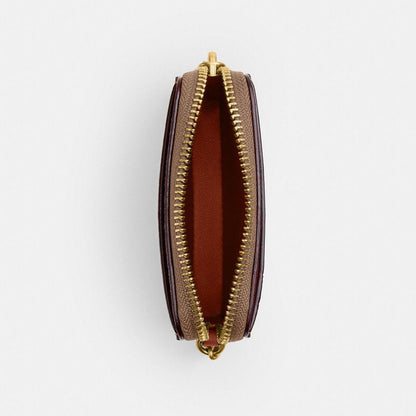 CFY58-Essential Chain Card Case in Signature Upcraftedleather-B4/Tan Caramel