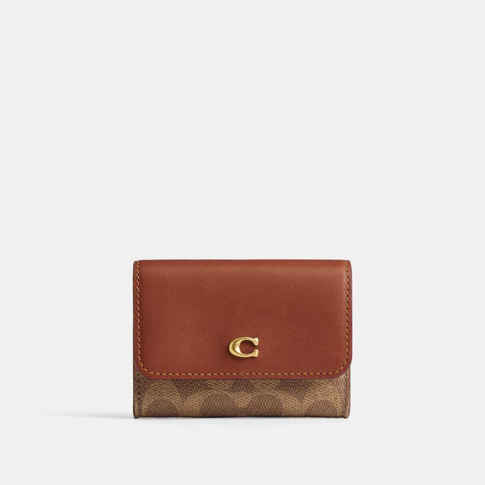 CFY59-Essential Flap Card Case in Signature Upcraftedleather-B4/Tan Caramel