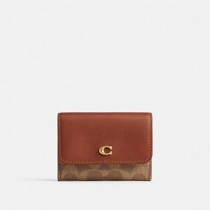 CFY59-Essential Flap Card Case in Signature Upcraftedleather-B4/Tan Caramel