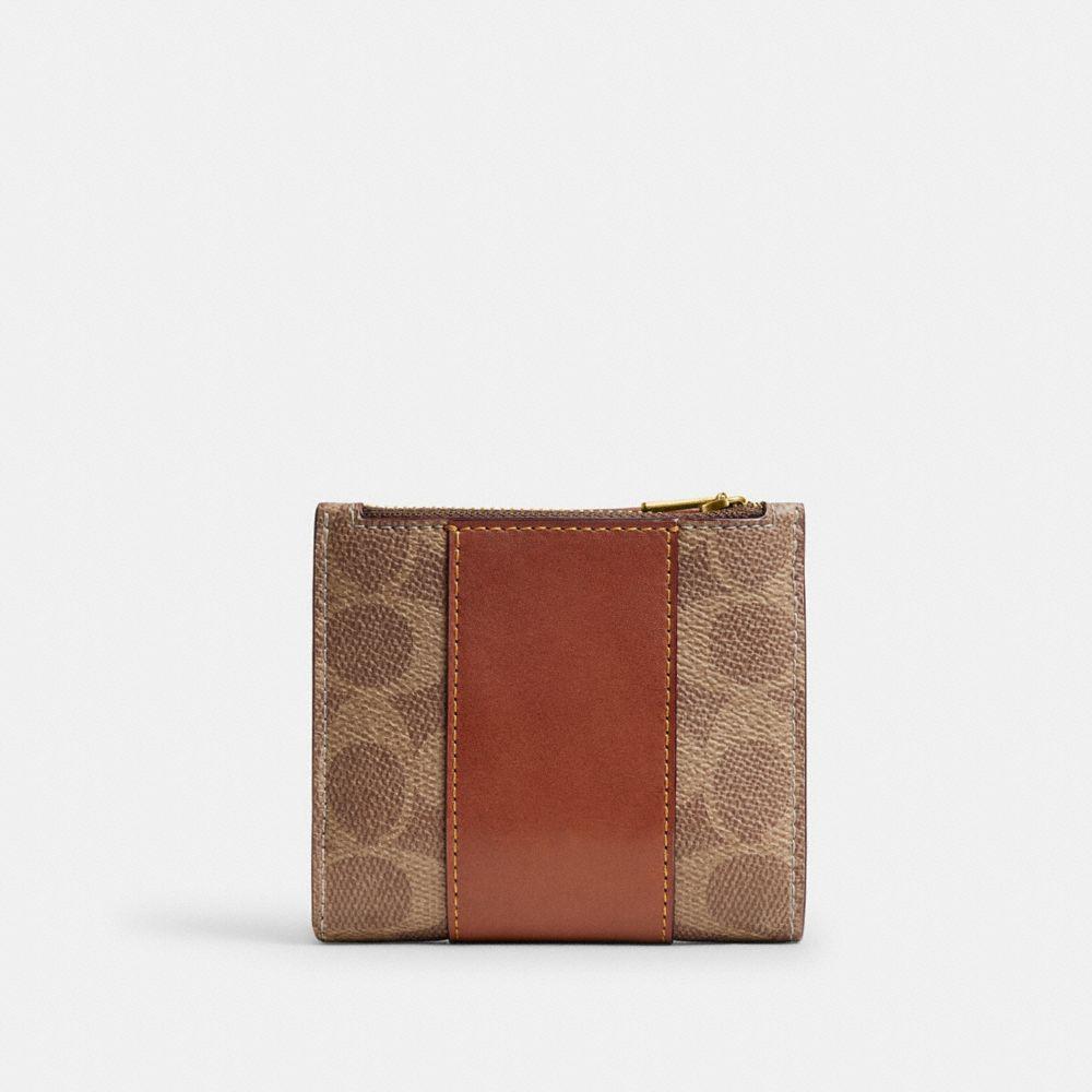 CFY62-Essential Slim Billfold Wallet in Signature Upcraftedleather-B4/Tan Caramel