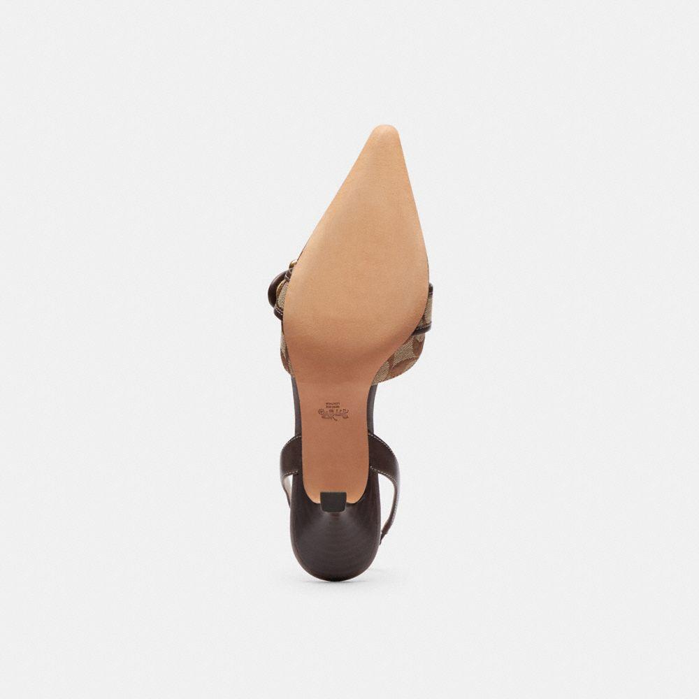 CFZ29-Margot Slingback in Signature Sateen Jacquard-Khaki/Maple