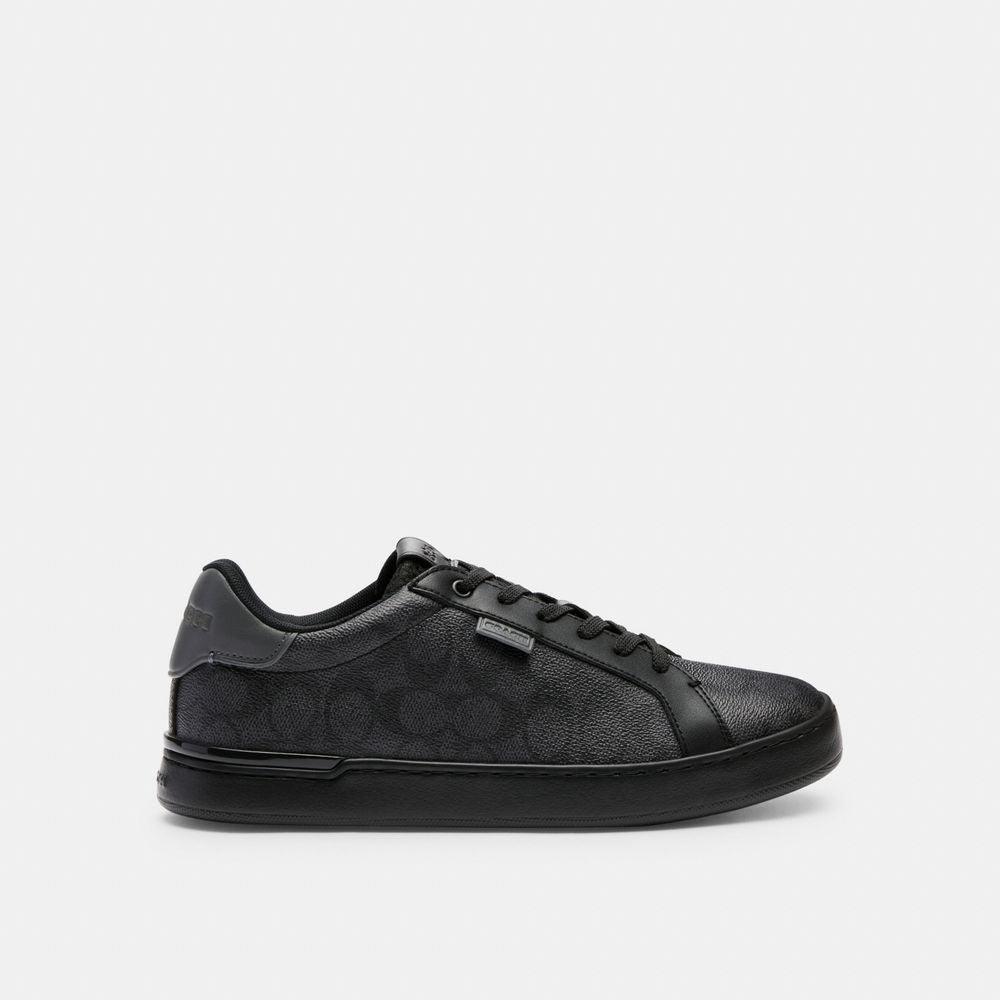 CG999-Lowline Low Top Sneaker In Signature Canvas-Charcoal/Grey