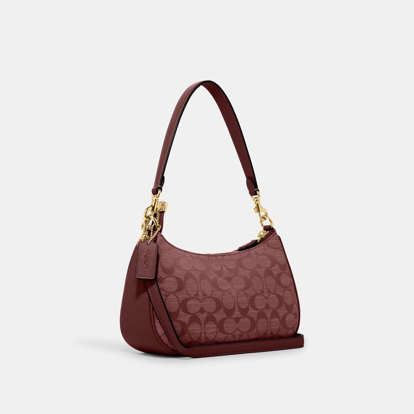 CH139-Teri Shoulder Bag In Signature Chambray-Im/Wine Multi