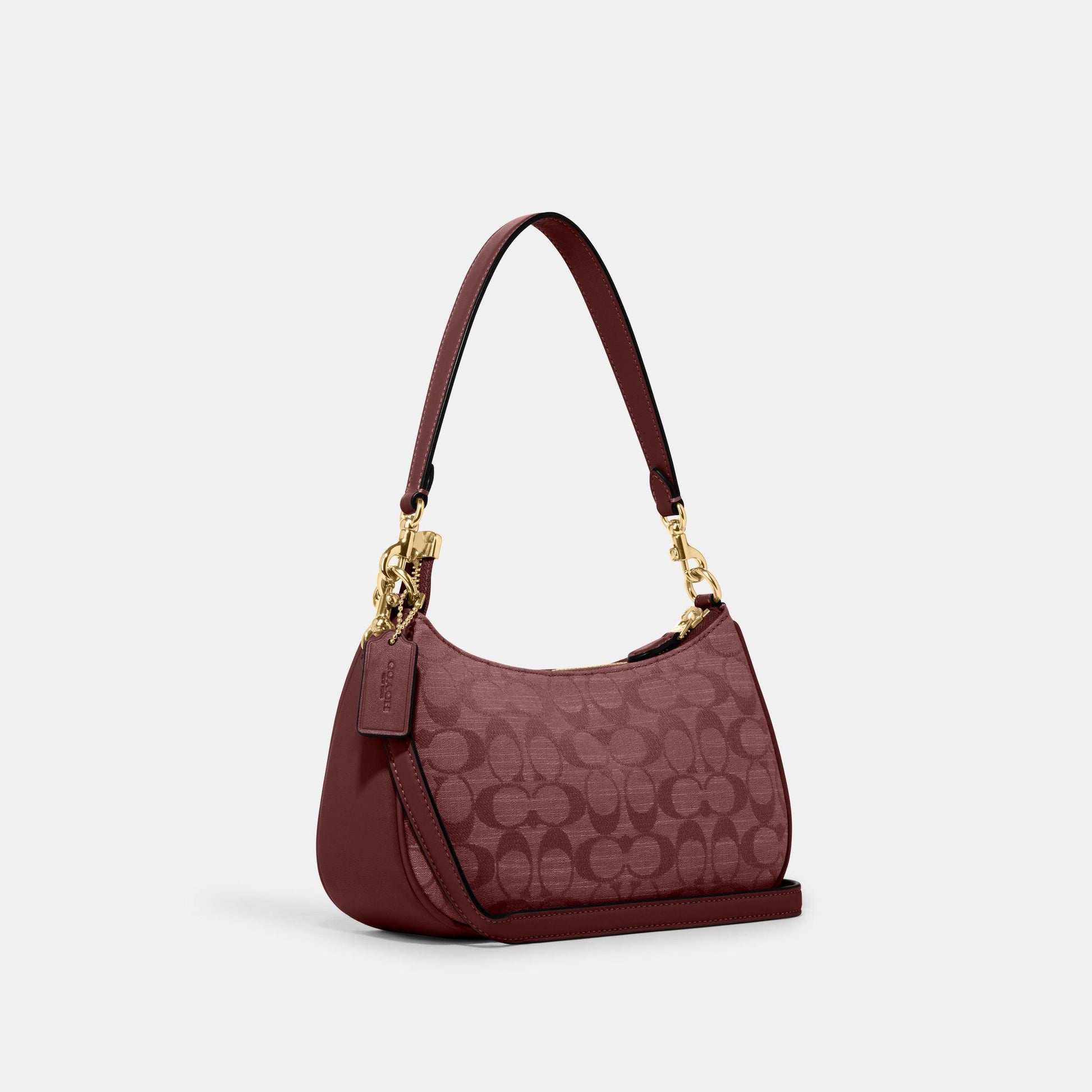 CH139-Teri Shoulder Bag In Signature Chambray-Im/Wine Multi