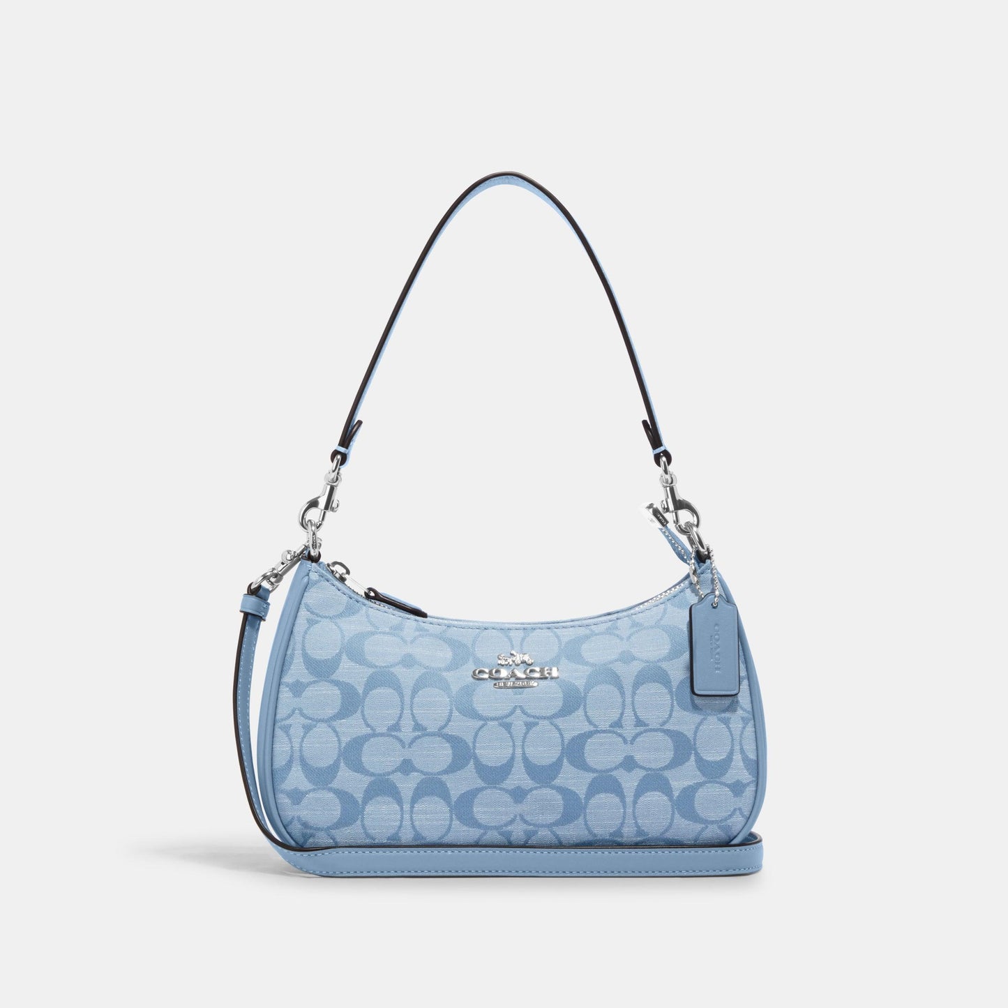 CH139-Teri Shoulder Bag In Signature Chambray-Sv/Cornflower Multi