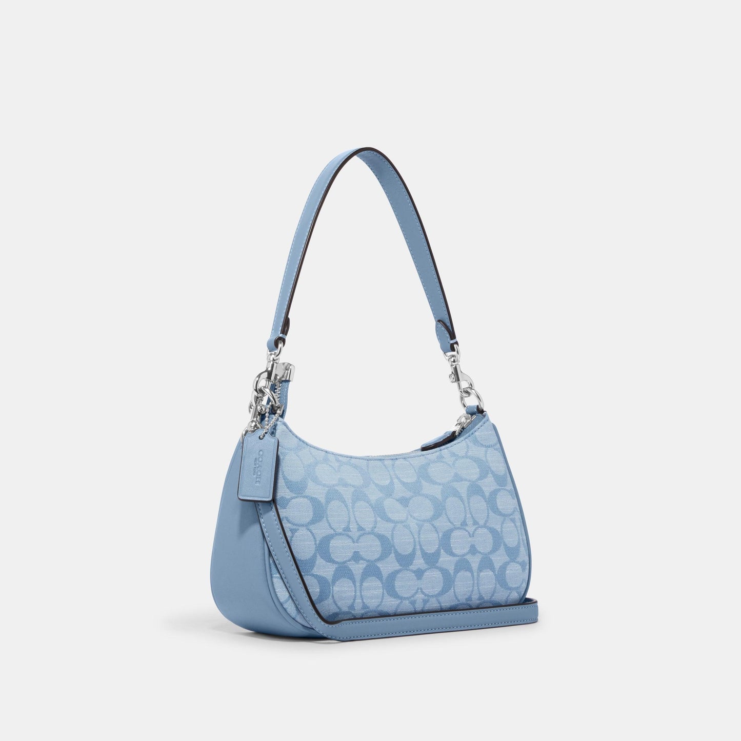 CH139-Teri Shoulder Bag In Signature Chambray-Sv/Cornflower Multi