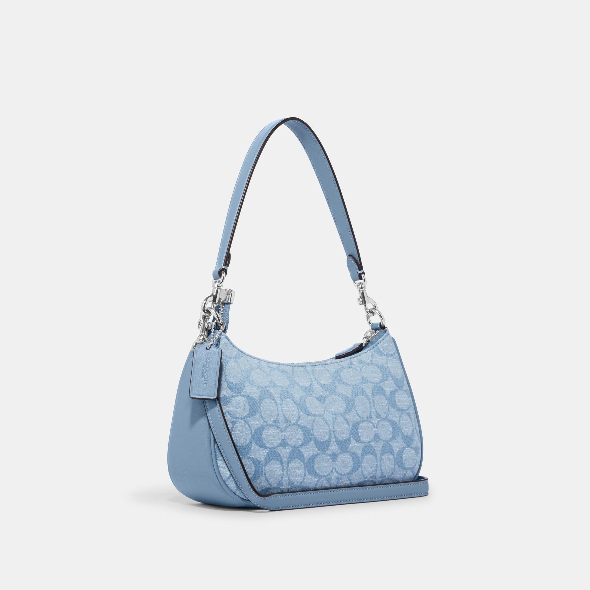 CH139-Teri Shoulder Bag In Signature Chambray-Sv/Cornflower Multi