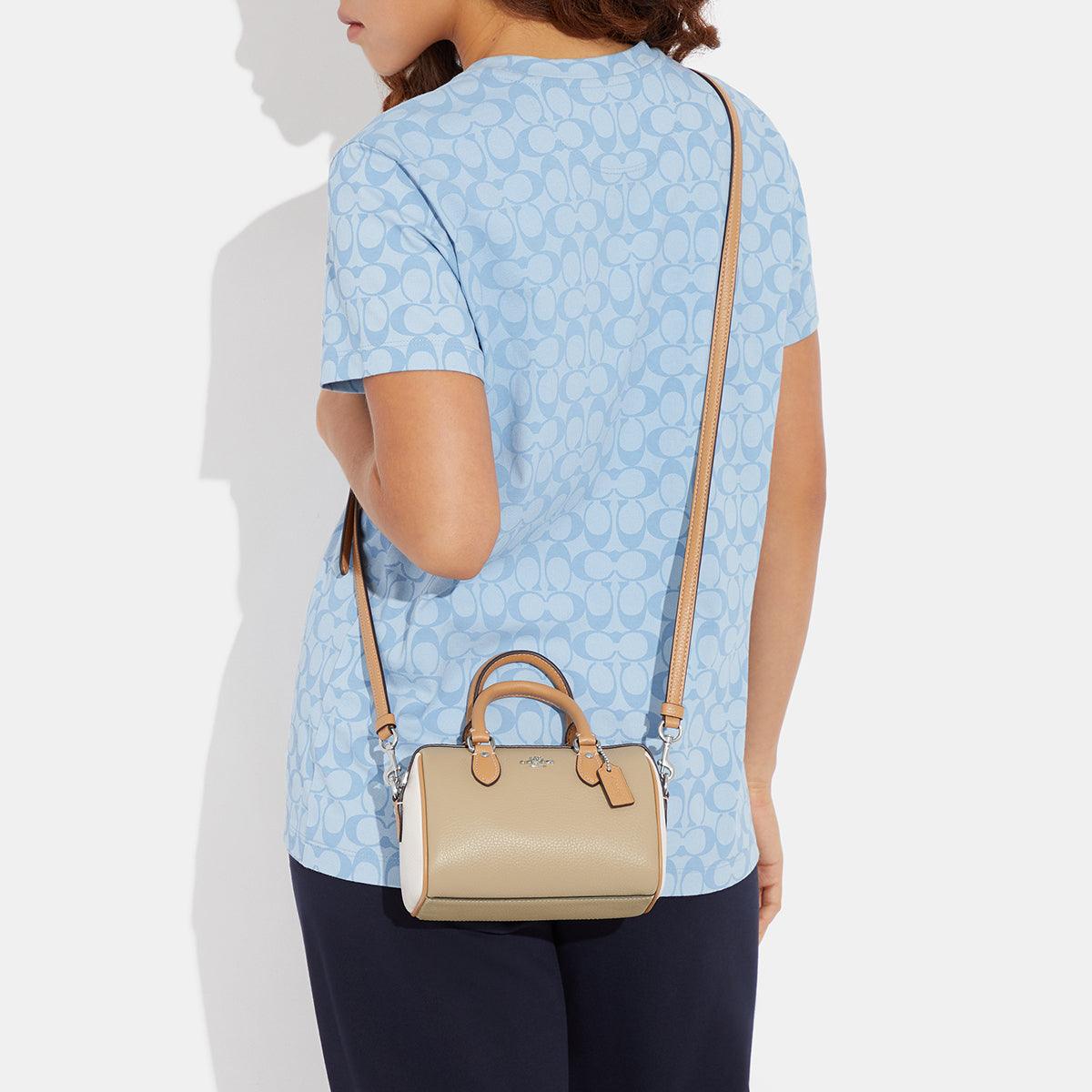 Mini Rowan Crossbody In Colorblock-CH159-Sv/Sandy Beige Multi