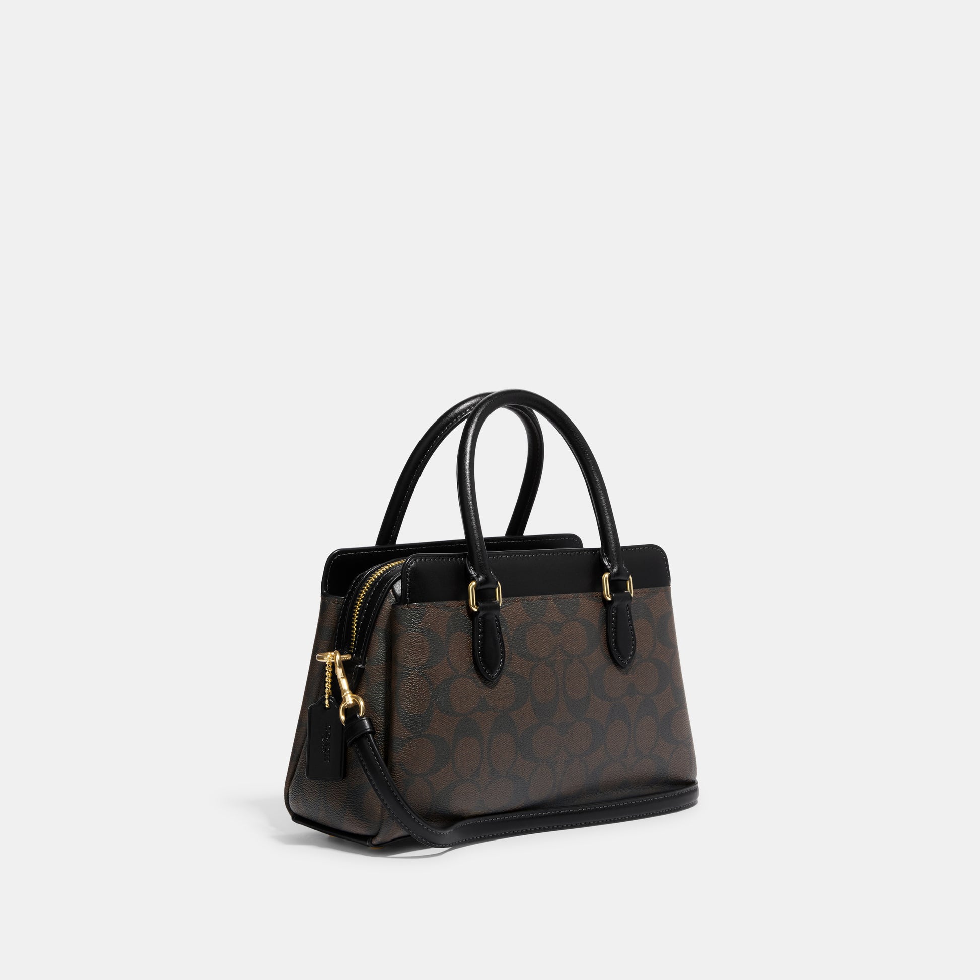 CH174-Mini Darcie Carryall In Signature Canvas-IM/Brown Black