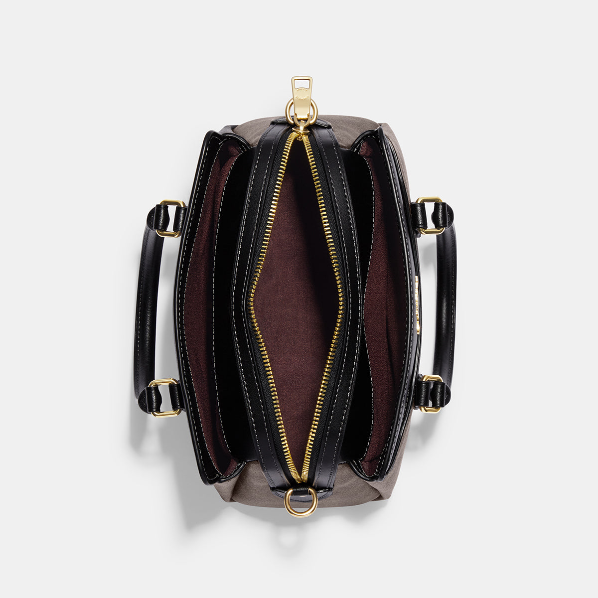 CH174-Mini Darcie Carryall In Signature Canvas-IM/Brown Black