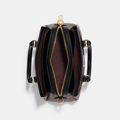 CH174-Mini Darcie Carryall In Signature Canvas-IM/Brown Black