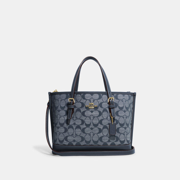 حقيبة يد "مولي 25 MOLLIE" من الشامبري بنقشة ماركة كوتش  