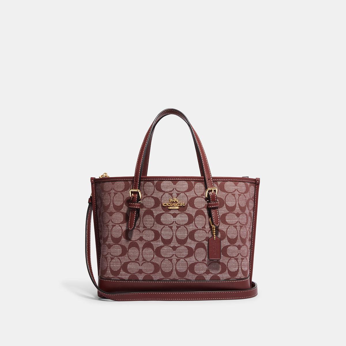 CH228-Mollie Tote 25 In Signature Chambray-Im/Wine Multi