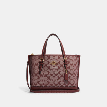 CH228-Mollie Tote 25 In Signature Chambray-Im/Wine Multi