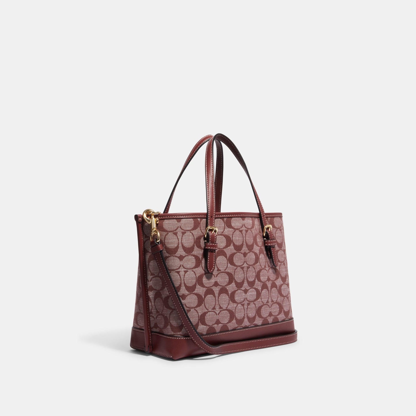 CH228-Mollie Tote 25 In Signature Chambray-Im/Wine Multi