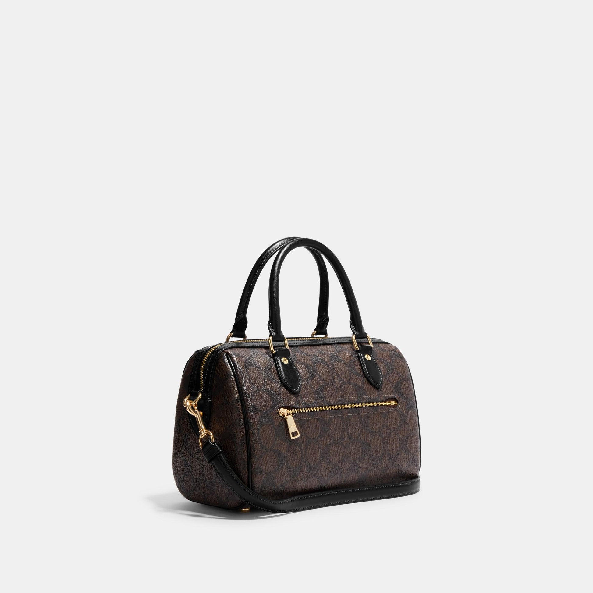 CH280-Rowan Satchel In Signature Canvas-IM/Brown Black