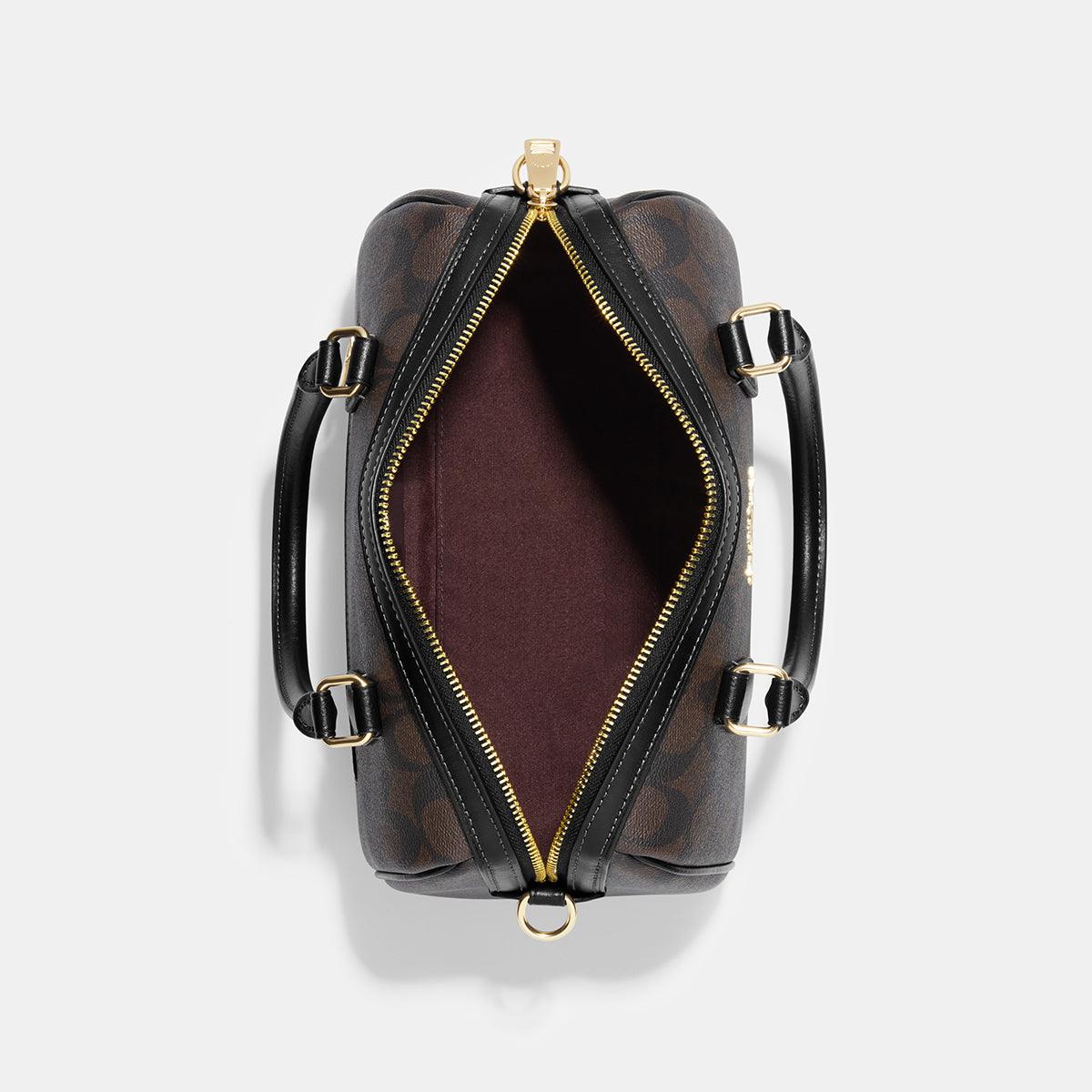 CH280-Rowan Satchel In Signature Canvas-IM/Brown Black