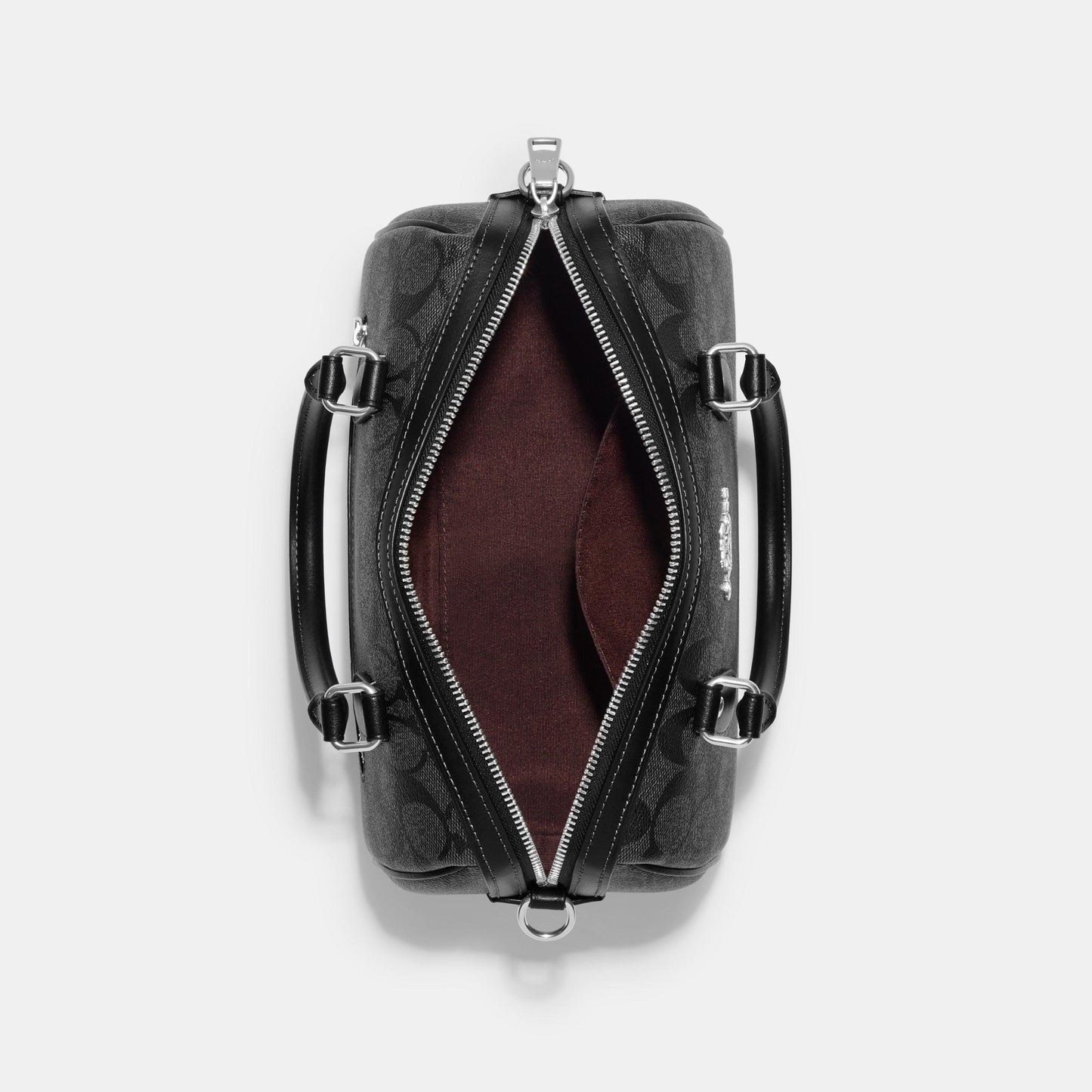 CH280-Rowan Satchel In Signature Canvas-SV/Graphite/Black