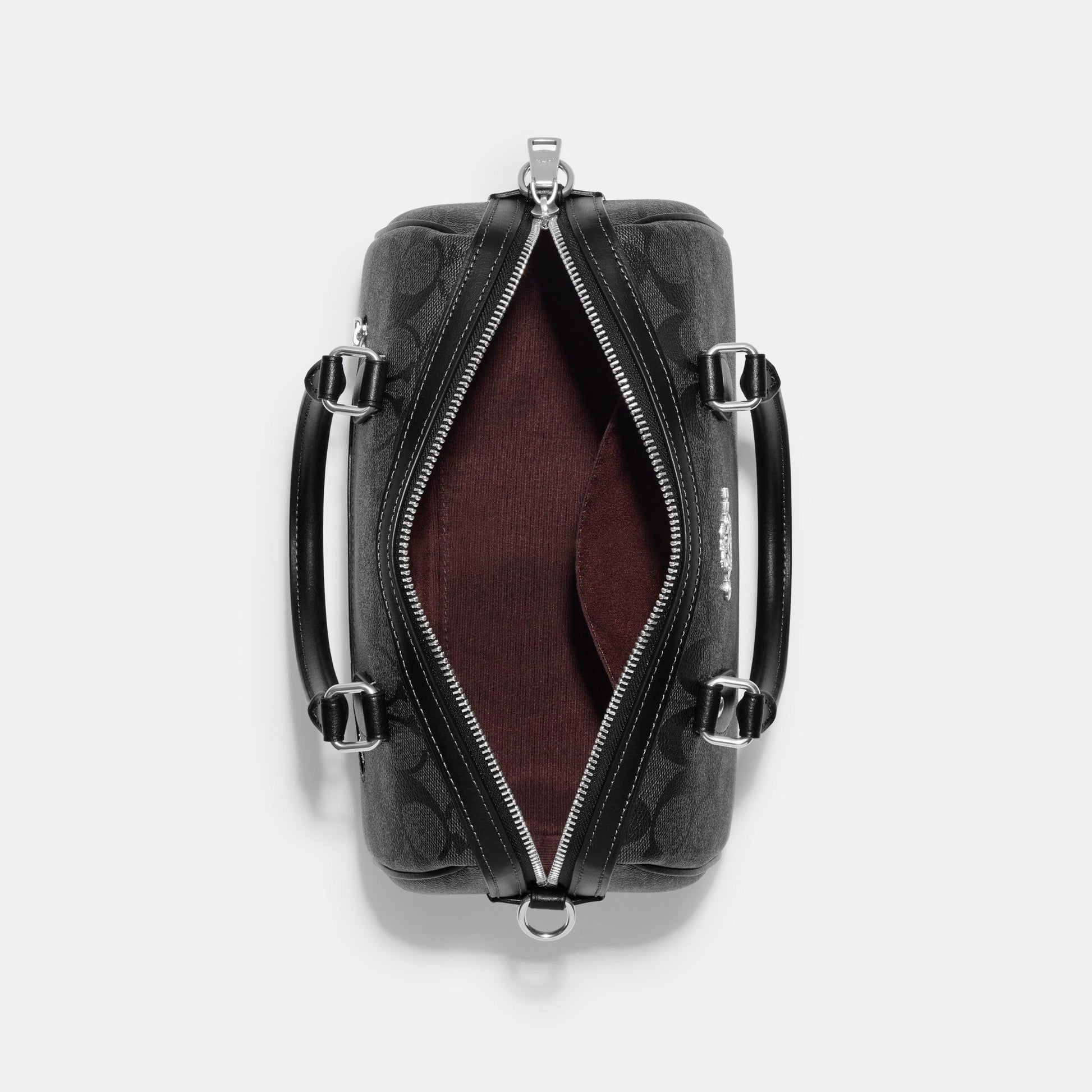 CH280-Rowan Satchel In Signature Canvas-SV/Graphite/Black