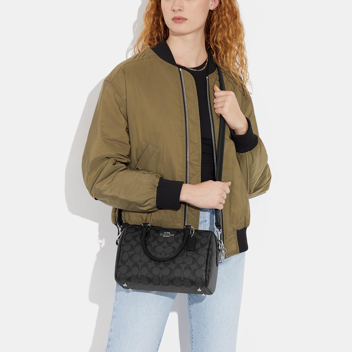 CH280-Rowan Satchel In Signature Canvas-SV/Graphite/Black