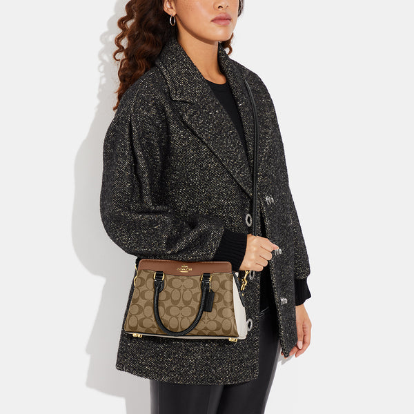 Mini Darcie Carryall In Colorblock Signature Canvas