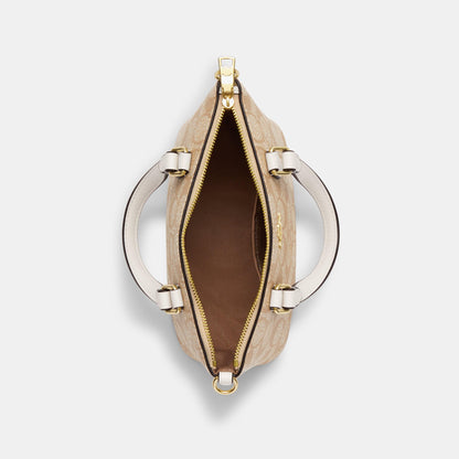 CH468-Mini Gallery Crossbody In Signature Canvas-IM/Light Khaki Chalk