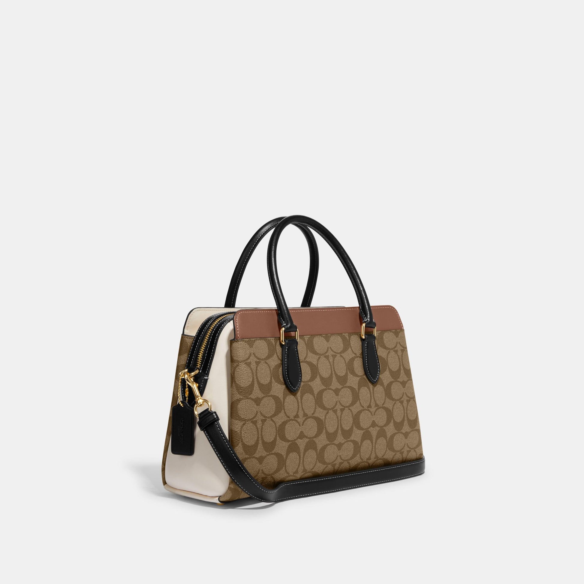 Darcie Carryall In Colorblock Signature Canvas-CH490-Im/Khaki Multi