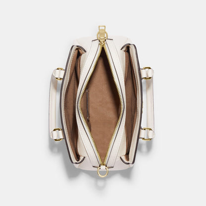 CH502-Mini Darcie Carryall With Signature Canvas Detail-IM/Chalk