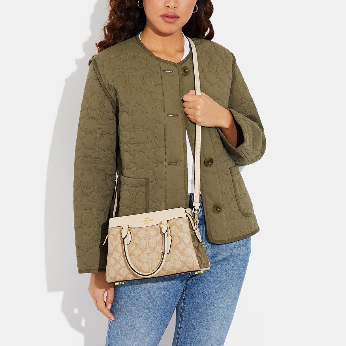 CH503-Mini Darcie Carryall In Blocked Signature Canvas-IM/Light Khaki Multi