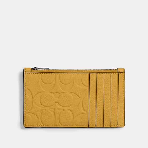 Zip Card Case In Signature Leather