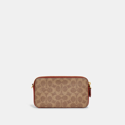ch797-Kira Crossbody In Colorblock Signature Canvas-B4/Tan Rust