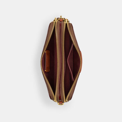 ch797-Kira Crossbody In Colorblock Signature Canvas-B4/Tan Caramel