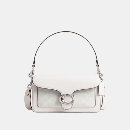 CI032-Tabby Shoulder Bag 26 in Signature Canvas-Lh/White Chalk