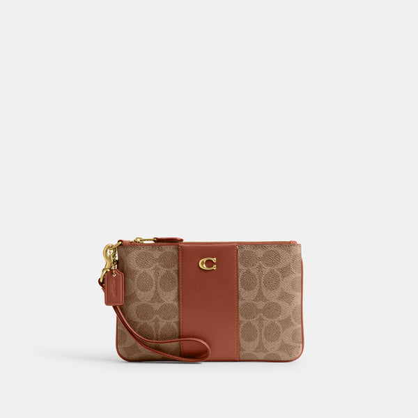 Small Wristlet In Signature Canvas
