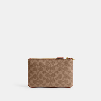 CI189-Small Wristlet In Signature Canvas-B4/Tan Caramel