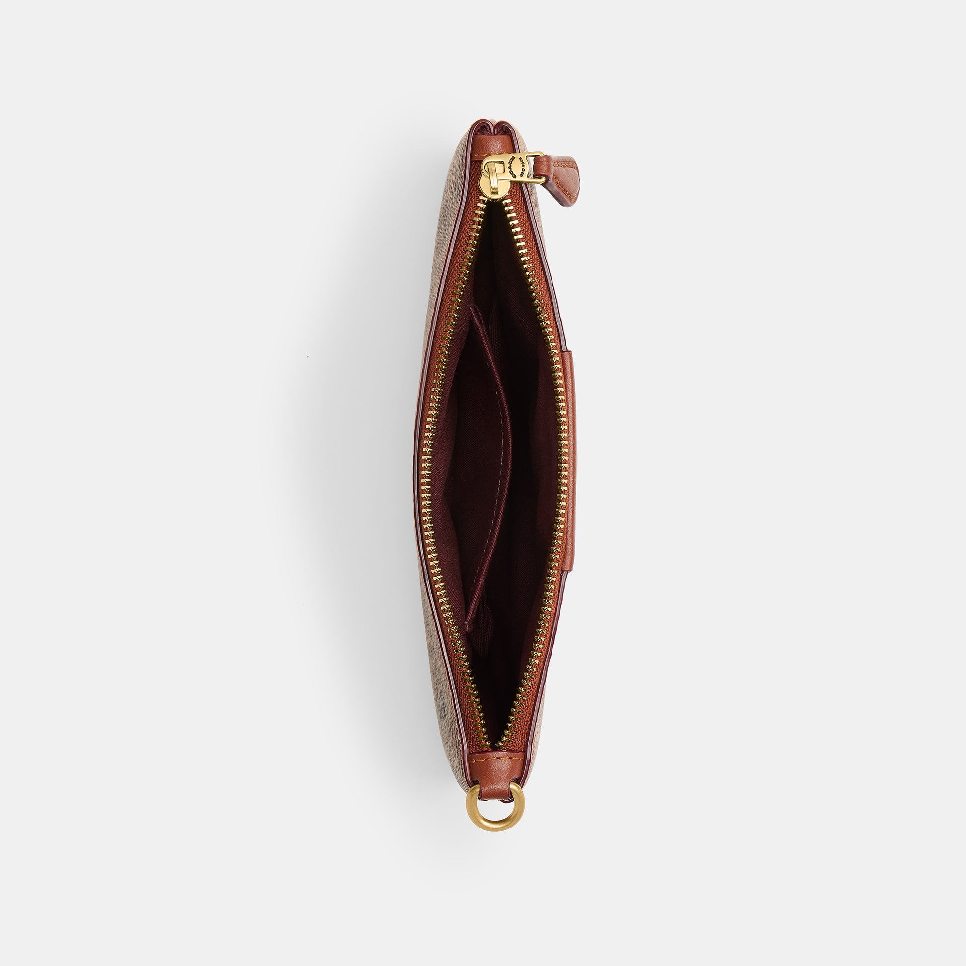 CI189-Small Wristlet In Signature Canvas-B4/Tan Caramel